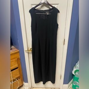 A Black Sleeveless Sheath Maxi Full Length Formal Party Dress Size 12